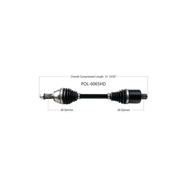 Wide Open Heavy Duty CV Axle POL HD REAR L/R 50-55 INC RZR 900/EPS/TRAIL 15-17 POL-6065HD - main